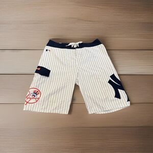 Quiksilver Men's 22 Inch Boardshorts with Liner (NY Yankees Pinstripe, Size 34)